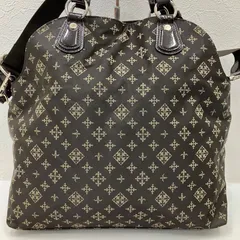 5274　russet ラシット 2way　ショルダーバッグ　トートバッグ　ハンドバッグ　肩がけ　斜めがけ　ナイロン　エナメルレザー　ブラウン　茶　口折れバッグ