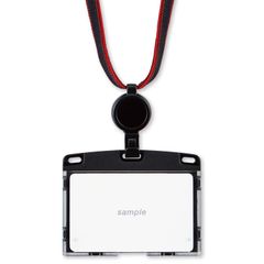 【新着商品】オープン工業 吊り下げ名札 アーバンスタイル 名札 カードホルダー ネームホルダー リール IDカード 名刺サイズ ハードケース 1枚 ブラック 黒 NU-4P-BK