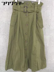 ◇ ◎ URBAN RESEARCH DOORS アーバンリサーチ ウエストゴム ロング フレア スカート サイズF カーキ レディース 【中古】 【1002801982935】