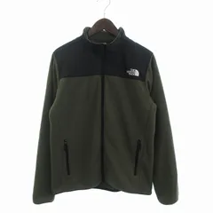 ザノースフェイス THE NORTH FACE 美品 マウンテンバーサマイクロジャケット フリース ジップアップ ロゴ刺繍 NL71904 緑 グリーン L
