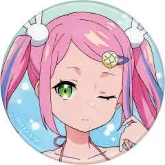 【中古】バッジ・ビンズ マジカルピンク(顔アップ) 「TVアニメ 佐々木とピーちゃん POP UP SHOP ホロカンバッジ 水着ver.」