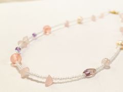 【年末SALE】天然石　ビーズネックレス　#N26