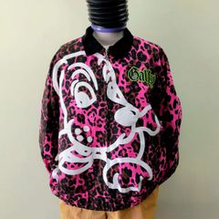 ガルフィー　ヒョウ柄ブルゾン　　L（中型犬サイズ）　ピンク系　　GALFY Blouson