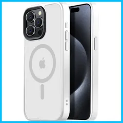 【在庫処分】ストラップホール付き 黄ばみなし 全面保護 イフォン15 耐久性 耐衝撃 pro pro ワイヤレス充電 max用 マグネット搭載 半透明 カバー ケース 用 マグセーフ対応 max 15 白 iPhone 【米軍規格・MagSafe対応】Gtso