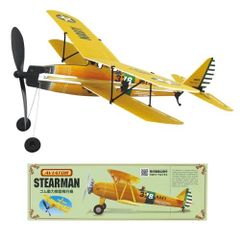 アビエイター ステアーマン [ゴム飛行機 子供 飛行機 おもちゃ 玩具 飛ぶ 楽しい おすすめ プレーントイ ゴム動力飛行機 紙飛行機]【B-2870_056405】