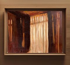 38×46㎝「シャンデリア」F8・油彩画・額装・原画 - メルカリ