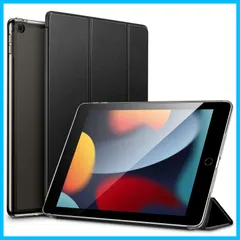 【在庫セール】ESR iPad 9世代 ケース 10.2インチ ipad ケース 第7/8/9世代通用(2021/2020/2019モデル) 半透明 指紋防止 三つ折りスタンド オートスリープ/ウェイク機能対応 薄型 軽量 傷防止 耐衝撃 ハードカバー ブラッ