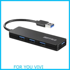 【特価商品】バッファロー USB ハブ USB3.0 スリム設計 4ポート バスパワー 軽量 Windows Mac PS4 PS5 Chromebook 対応 テレワーク 在宅勤務 BSH4U125U3BK