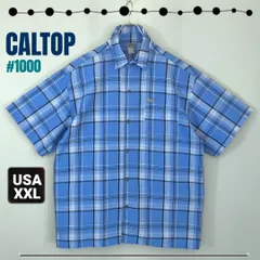 CALTOP/カルトップ★#1000★キャルトップ/ショートスリーブシャツ/チェックシャツ★ポリエステル★PLAID S/S SHIRT★USAメンズXXL   #2508A034