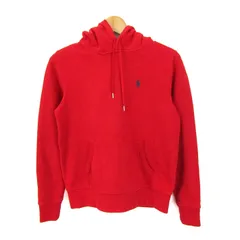 ポロラルフローレン パーカー トップス プルオーバー スウェット 裏起毛 レディース XSサイズ レッド POLO RALPH LAUREN 【中古】