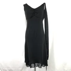 COMME CA ISM【コムサイズム】 ノースリーブワンピース レディース【size:L/ロング丈/黒/black】春夏/リボン/dress◆BJ010-g