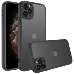 iPhone 11 Pro ケース iphone ケース 11 Pro スマホカバー 耐衝撃 指紋防止 滑り止め マット半透明 黄ばみなし レンズ保護 米軍MIL規格アイフォン11 Pro 用カバー インチ PinLiSheng (ブラック, iPhone 0