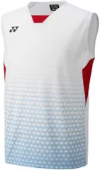 YONEX ノースリーブシャツ ホワイト/レッド　oサイズ 6/27削除】YONEX ノースリーブシャツ 日本代表モデル 6/27削除