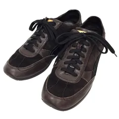 LOUIS VUITTON　ルイヴィトン　スエード　スニーカー　6 1/2サイズ　ブラウン　aq11279