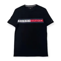 TOMMY HILFIGERトミーヒルフィガー ロゴ デザイン 半袖 Tシャツ S/P /ブラック メンズ ボックスロゴ