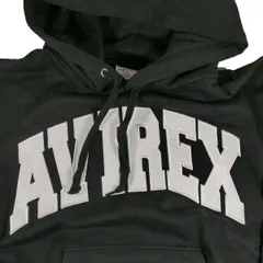 AVIREX アヴィレックス 783-3931006 黒　プルオーバー ワッペンロゴスウェットパーカー 裏起毛 M L XL2XL