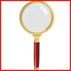 【特売】サムコス 手持ちルーペ 拡大鏡 5-10倍拡大 直径80mm 手持ち虫眼鏡 携帯便利 地図 雑誌 新聞 読書用 子ども、高齢者及び専門家使用可能 木製ハンドル ルーぺ 拡大鏡