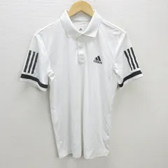 G■アディダス/adidas 半袖ドライポロシャツ/スポーツウェア【M】白/men's/89【中古】■