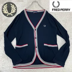 フレッドペリー Vネックカーディガン バイカラー 綿 ウール 刺繍 黒 M 2025年最新】FRED PERRY カーデの人気アイテム - メルカリ