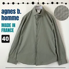 アニエスベー/agnes b.homme★ワイドカラー/ストライプシャツ★フランス製★サイズ40   #2504A077
