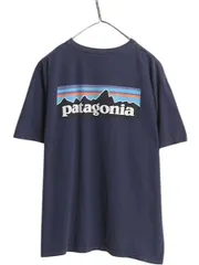 【お得なクーポン配布中!】 パタゴニア 両面 プリント 半袖 Tシャツ メンズ L / アウトドア 染込み P6 バックプリント ボックスロゴ オーガニック コットン カットソー