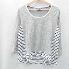 ◇ Tommy Hilfiger トミー ヒルフィガー チュニックワンピ ロングT 着心地 長袖 長袖シャツ サイズS グレー レディース E  【1402200025927】