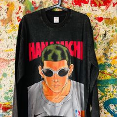 スラムダンク リプリント メンズ ロンT 長袖 秋 ケミカルウォッシュ L XL　ロンティー カットソー ハイデザイン 男性 衣類 トップス お洒落 個性的 古着 新品 渡邊雄太 八村塁 ステフィン・カリー アイバーソン デニス・ロッドマン