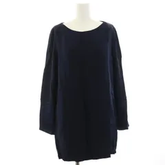 エスカーダ ESCADA チュニック 長袖 切替 フェイクラップ 36 S 紺 ネイビー /KQのサムネイル