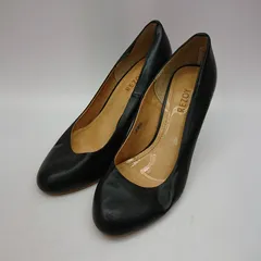 ◇ REZOY リゾイ ラウンドトゥ シンプル ハイヒール パンプス サイズ23 1/2 ブラック レディース E  【1405140045970】