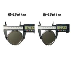 デコ土台付き コンパクトミラー 鏡 円　サークル　丸 型　シルバー