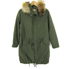 ジャーナルスタンダード モッズコート アウター ファー付き ライナー付き レディース Sサイズ グリーン JOURNAL STANDARD 【中古】