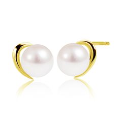 [シアーズ] ピアス  K18  アコヤ真珠 5.0～5.5mm ハート se56-0009-i-yg