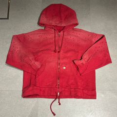 NAM ナム BELLOWS HOODIE - SHOT GUN SPECIAL ダメージパーカー レッド size:1【表参道A07】