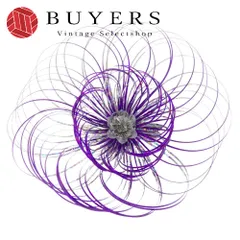 【中古】 髪飾り・かんざし 水引髪飾り 花 パープル シルバー ヘアアクセサリー 和装 呉服 和服 きもの レディース 女性