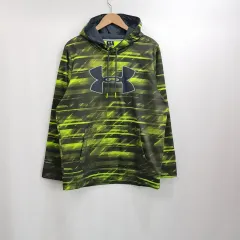 UNDER ARMOUR(アンダーアーマー) ビッグロゴ パターン 裏起毛 長袖 フード Tシャツ メンズ XL H200