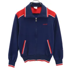 アディダス 70s ヴィンテージ デサント製 トレフォイルロゴ 西ドイツタグ トラックジャケット S ネイビー adidas ジャージ メンズ