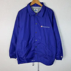 Champion チャンピオン コーチジャケット ジャケット スクリプトロゴ ブルー Lサイズ メンズ 古着 ストリート アメカジ