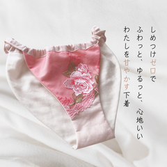 国産綿生地＆高級レース仕立*ふんどしパンツ*クロエ*新品*最高品質*ストレスフリー*ハンドメイド*プレゼント