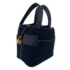 新品未使用 HERMES エルメス Picotin lock cargo PM ピコタンロックカーゴPM Black ブラック Toile goeland/Swift トワルゴエラン/スイフト GHW ゴールド金具 Stamp-U U刻印 ハンドバッグ