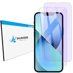 【特価商品】ブルーライトカット アイフォン13ミニ iPhone13mini 画面保護フィルム フィルム 強化ガラス製 液晶保護 キズ防止 ガラスフィルム 2枚セット（ mini iPhone13 iPhone13 mini，ブルーライトカット） AUNEOS