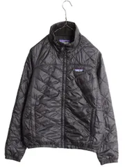 【お得なクーポン配布中!】 21年製 パタゴニア 中綿 キルティング ジャケット レディース XS 古着 Patagonia アウトドア ナイロン ブルゾン フルジップ ハイネック 黒
