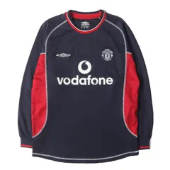 90s - 00s ヴィンテージ古着 | 00s マンチェスター・ユナイテッド ロニー ヨンセン モデル サッカージャージ / レプリカユニフォーム | ネイビー レッド | サイズ:M | 00年代 | トップス カットソー 長袖【メンズ】【中古】