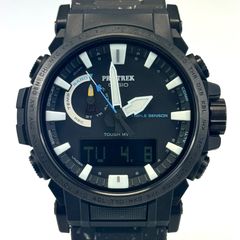 【希少・美品】カシオ　CASIO　プロトレック　クライマーライン　PRW-61NJ-1JR　日本自然保護協会コラボモデル　イヌワシ　電波ソーラー　トリプルセンサー　アナデジ　黒　樹脂ベルト