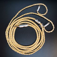 【1点のみ】16芯 超希少 銀線＆金線撚り合わせ 0.78 2ピン/3.5mm
