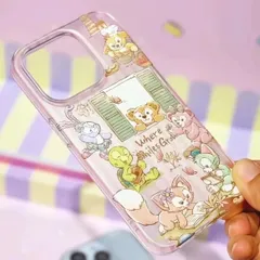 ❤︎数量限定❤︎iPhone16Pro 携帯ケース　スマートフォンケース　スマホケース　Disney ディズニー　ダッフィー&フレンズ　ピンクケース　かわいい♡