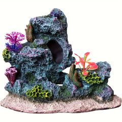 水槽用の鮮やかな樹脂製サンゴ礁オーナメント - 魚のタンク装飾アクセサリー