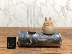 【信楽焼】スタジオジブリ となりのトトロ 一輪挿し 陶器 花瓶 明山窯 Ghibli My Neighbor Totoro Flower Vase