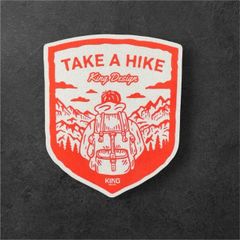 TAKE A HIKE ソロキャンプ 遠足 群山 エンブレム 防水反射ステッカー