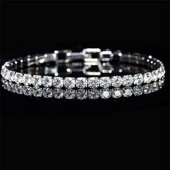 モアサナイト sv925 テニスブレスレット シルバーカラー moissanite