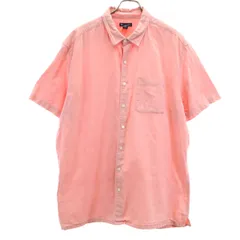 GAP ギャップ リネンブレンド 半袖 シャツ XL ピンク CLASSIC FIT メンズ 古着